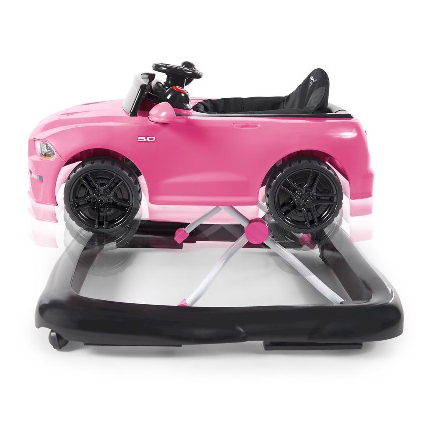 Bright Starts - Andador 3 en 1 para bebé FORD MUSTANG rosa
