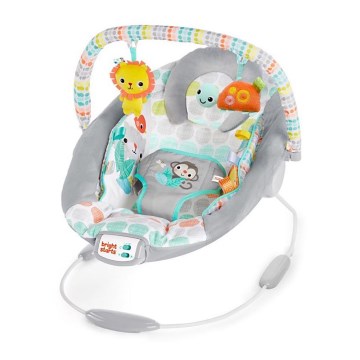 Bright Starts - Tumbona vibratoria para bebés con melodía WHIMSICAL WILD 3xLR14