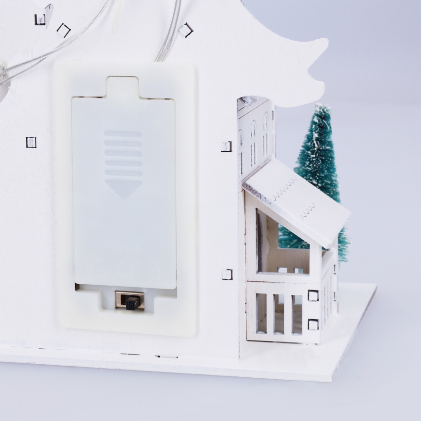 Brilagi - adorno navideño LED/2xAA, iglesita