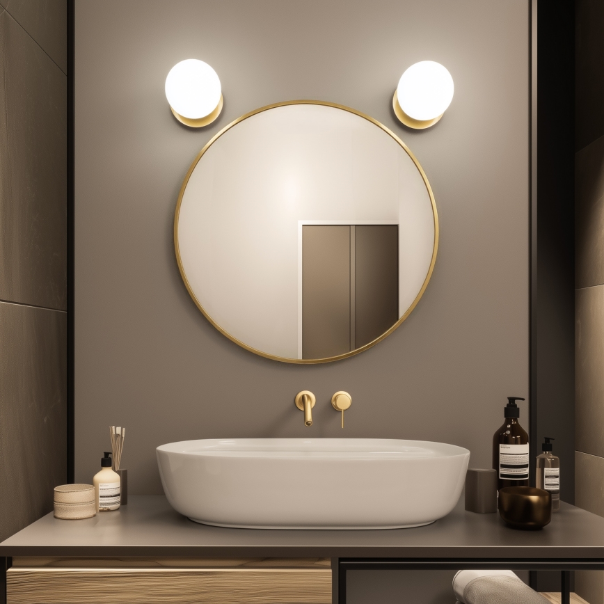 Brilagi - Aplique de pared LED para baño BALL LED/6W/230V 3000/4000/6500K IP44 dorado