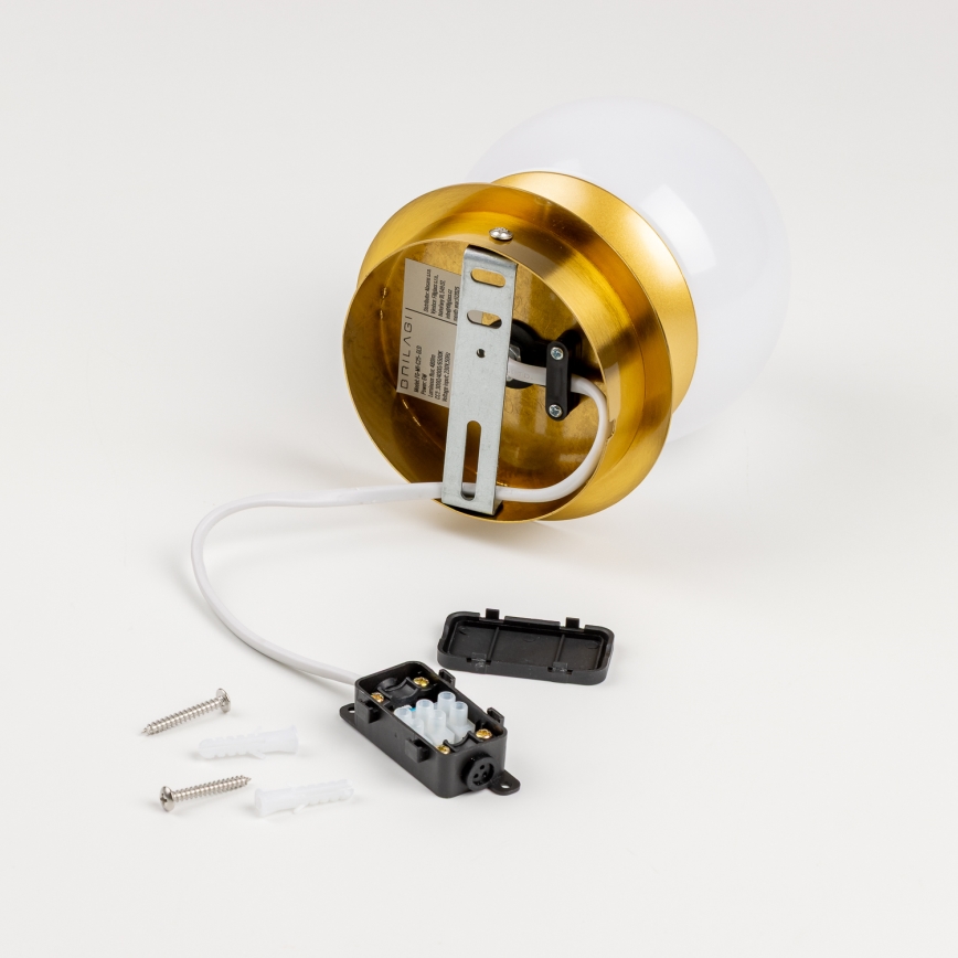 Brilagi - Aplique de pared LED para baño BALL LED/6W/230V 3000/4000/6500K IP44 dorado