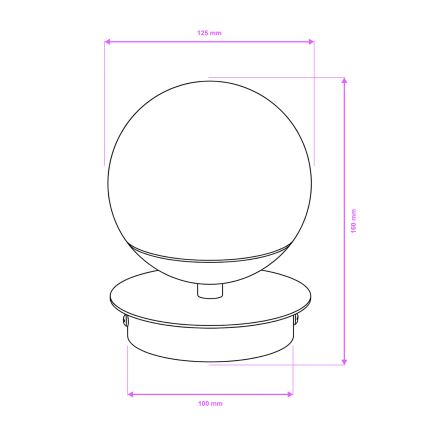 Brilagi - Aplique de pared LED para baño BALL LED/6W/230V 3000/4000/6500K IP44 dorado