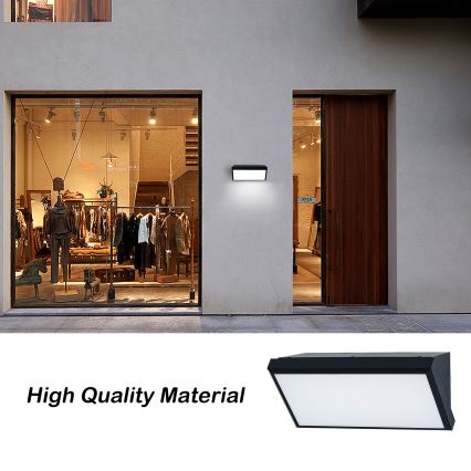Brilagi - Aplique de exterior TRIANGLE 1xE27/60W/230V negro IP65