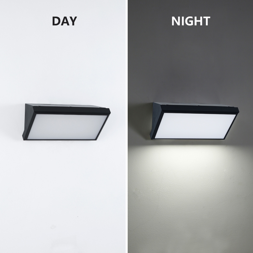 Brilagi - Aplique de exterior TRIANGLE 1xE27/60W/230V negro IP65