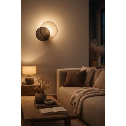 Brilagi - Aplique de pared CIRCLES 1xE27/60W/230V diámetro 35 cm crema/marrón