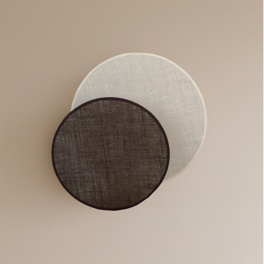 Brilagi - Aplique de pared CIRCLES 1xE27/60W/230V diámetro 35 cm crema/marrón