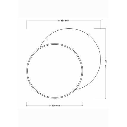 Brilagi - Aplique de pared CIRCLES 1xE27/60W/230V Ø 45 cm crema/gris