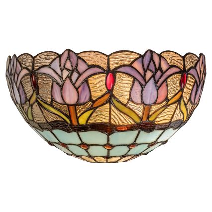 Brilagi - Aplique de pared con vitral estilo Tiffany LORAS 1xE14/40W/230V