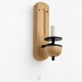 BRILAGI - Aplique de pared COTTAGE 1xE14/40W/230V roble