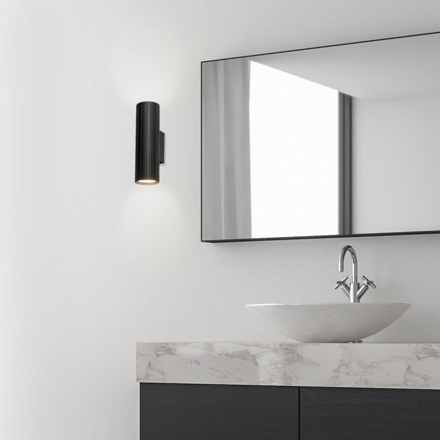 Brilagi - Aplique de pared CRISPINA 2xGU10/10W/230V 20 cm negro