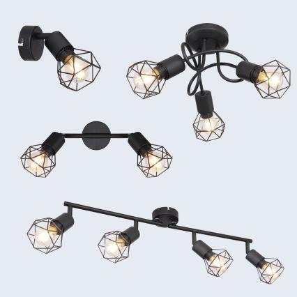 Brilagi - Aplique de pared direccional CAGE 1xE14/40W/230V
