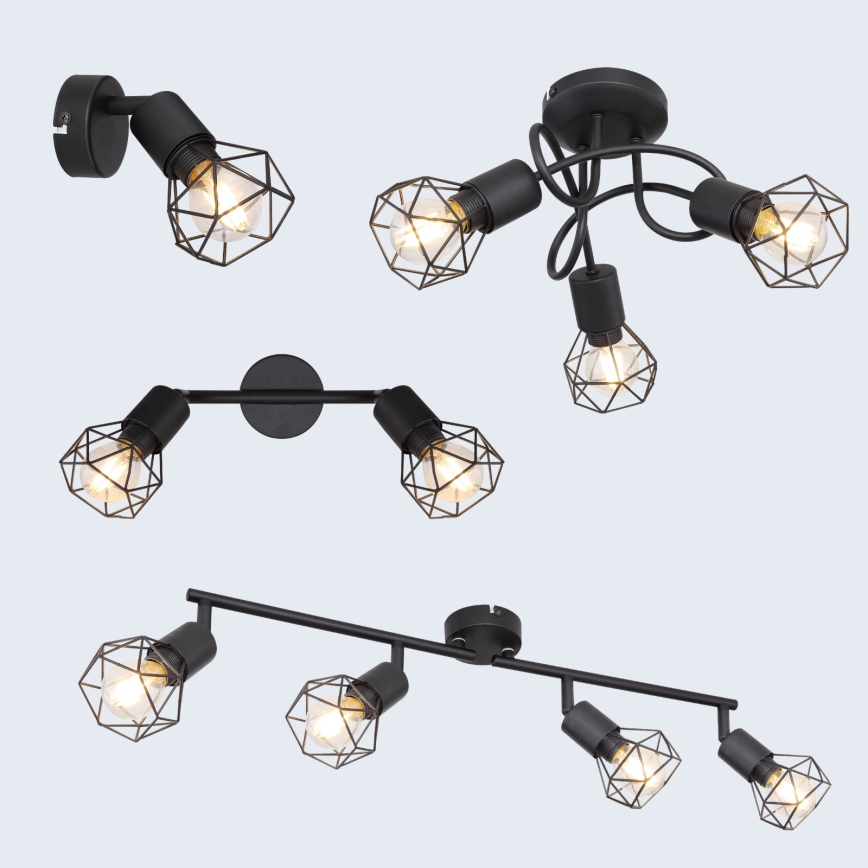 Brilagi - Aplique de pared direccional CAGE 1xE14/40W/230V