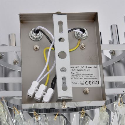 BRILAGI - Aplique de pared ECLIPSE 2xE14/10W/230V plateado