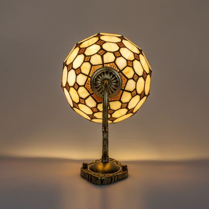 Brilagi - Aplique de pared estilo Tiffany con vitral DORAN 1xE27/40W/230V