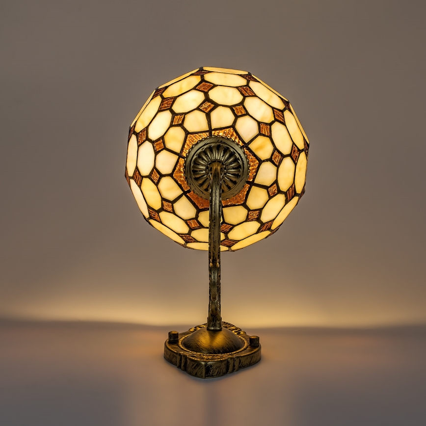 Brilagi - Aplique de pared estilo Tiffany con vitral DORAN 1xE27/40W/230V