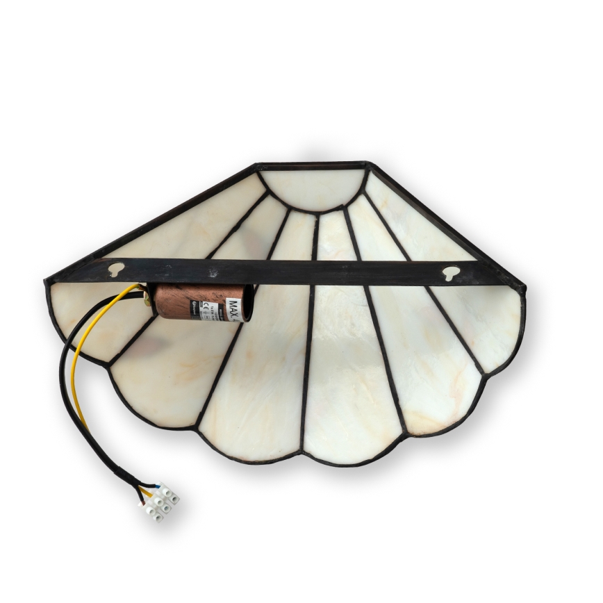 Brilagi - Aplique de pared estilo Tiffany con vitral FOLIA 1xE14/40W/230V