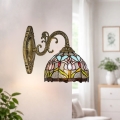 Brilagi - Aplique de pared estilo Tiffany en vitral LORAS 1xE27/40W/230V