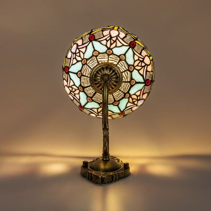 Brilagi - Aplique de pared estilo Tiffany en vitral LORAS 1xE27/40W/230V