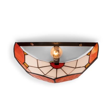 BRILAGI - aplique de pared estilo Tiffany en vitral SIENNA 1xE14/40W/230V