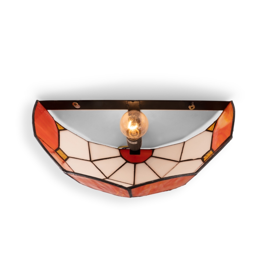 BRILAGI - aplique de pared estilo Tiffany en vitral SIENNA 1xE14/40W/230V