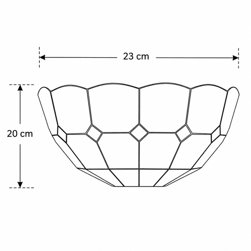 BRILAGI - aplique de pared estilo Tiffany en vitral SIENNA 1xE14/40W/230V