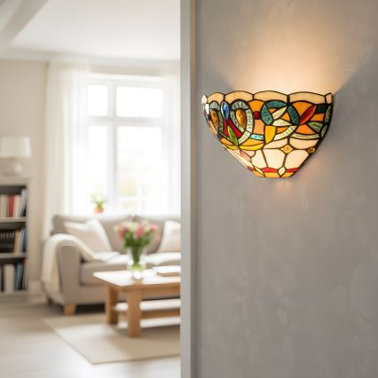 Brilagi - Aplique de pared estilo Tiffany LUISA 1xE27/40W/230V