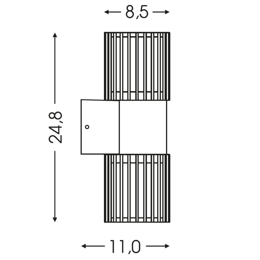 BRILAGI - Aplique de pared exterior ARMOR 2xGU10/35W/230V IP44 gris