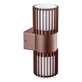 BRILAGI - Aplique de pared exterior ARMOR 2xGU10/35W/230V IP44 marrón