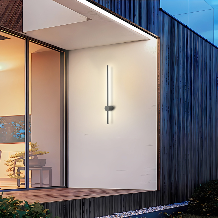 Brilagi - Aplique de pared exterior LED AURA LED/12W/230V 4000K IP54 65 cm antracita CRI 90