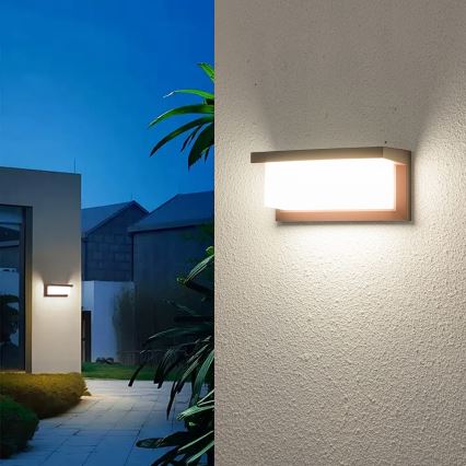 Brilagi - Aplique de pared exterior BRICKY 1xE27/60W/230V marrón IP54