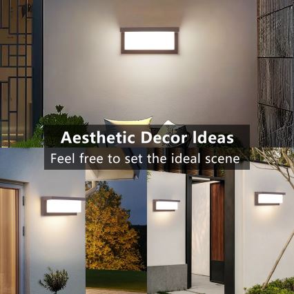 Brilagi - Aplique de pared exterior BRICKY 1xE27/60W/230V marrón IP54