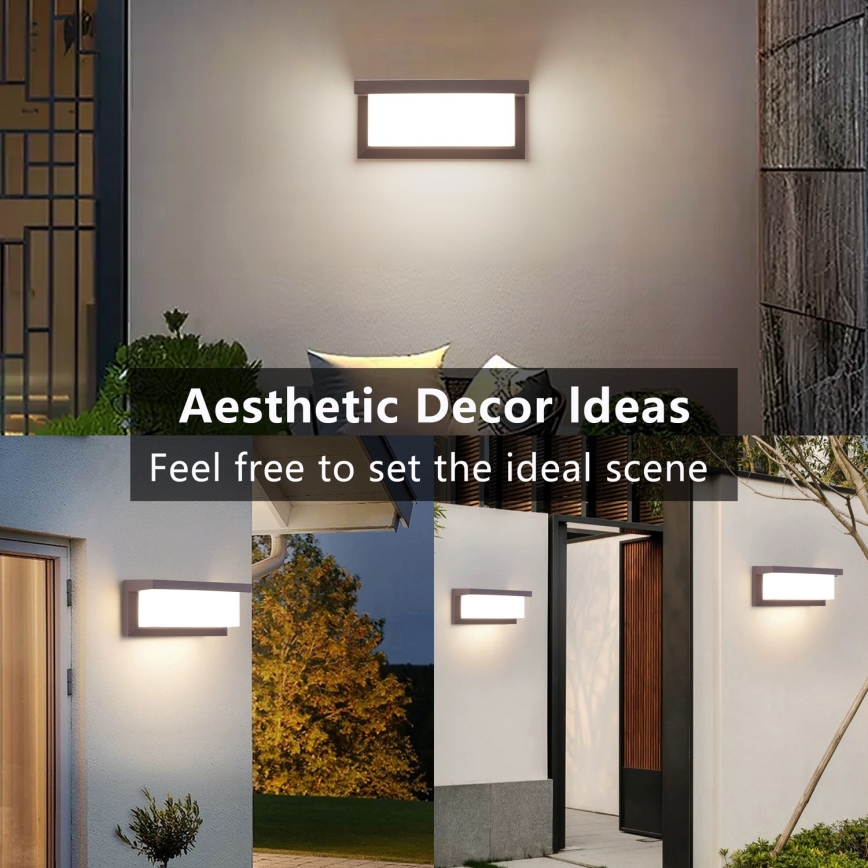 Brilagi - Aplique de pared exterior BRICKY 1xE27/60W/230V marrón IP54
