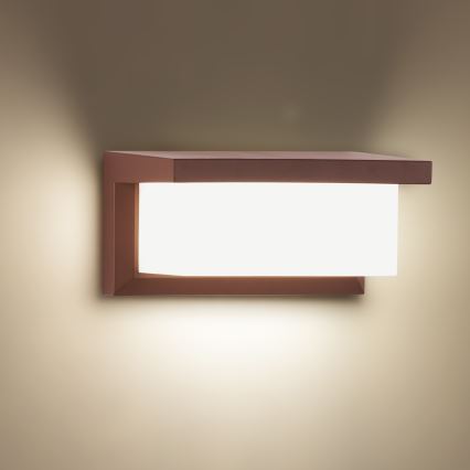 Brilagi - Aplique de pared exterior BRICKY 1xE27/60W/230V marrón IP54