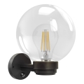 Brilagi - Aplique de pared exterior con sensor de movimiento HARBOR 1xE27/40W/230V IP33 antracita/transparente