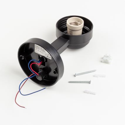 BRILAGI - Aplique de pared exterior con sensor de movimiento HARBOR 1xE27/40W/230V IP33 antracita/transparente