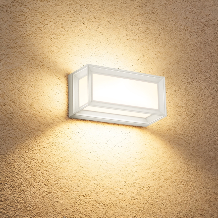 Brilagi - Aplique de pared LED de exterior con sensor PARKER LED/12W/230V blanco IP44