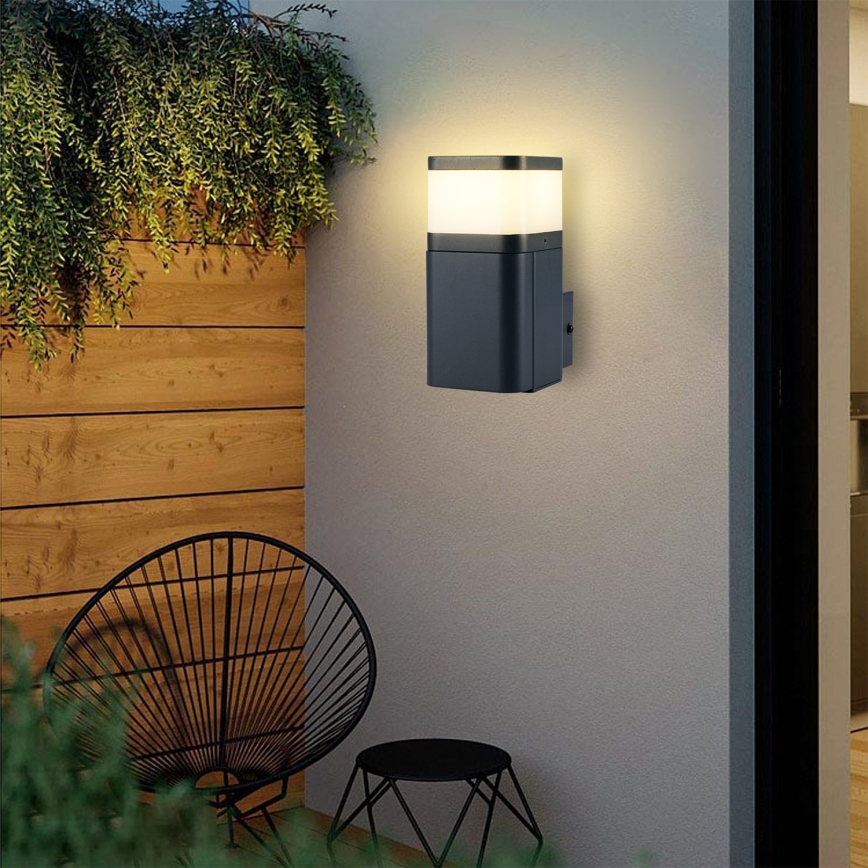Brilagi - Lámpara de pared exterior PILLAR con enchufe SCHUKO 1xG9/11W/230V IP44 antracita