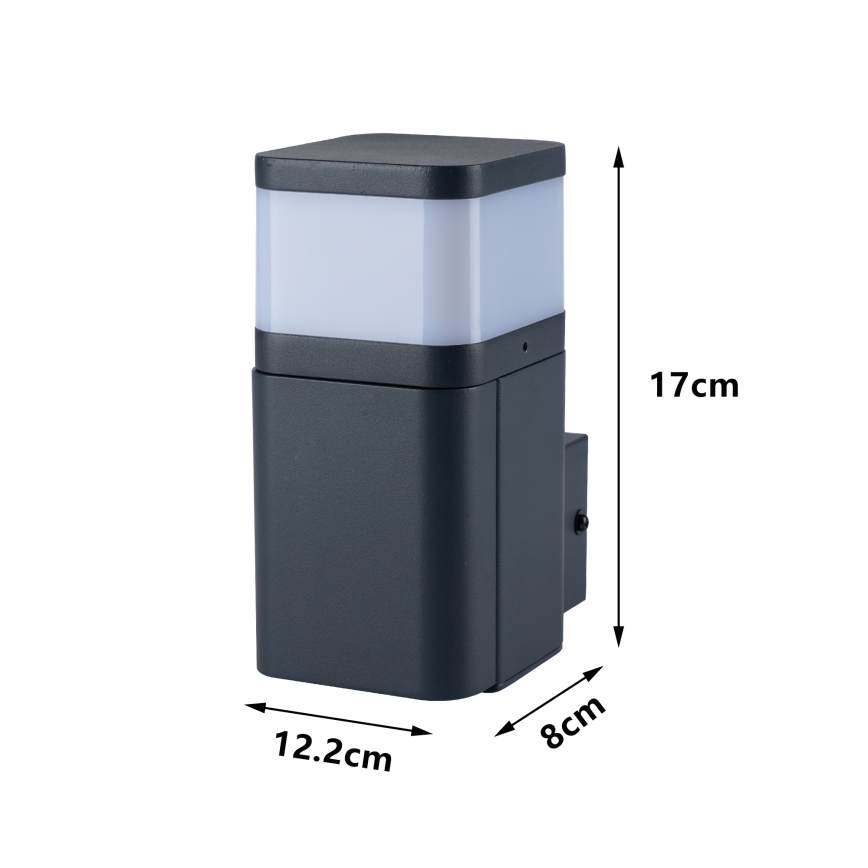 Brilagi - Lámpara de pared exterior PILLAR con enchufe SCHUKO 1xG9/11W/230V IP44 antracita