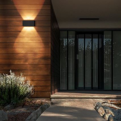 Brilagi - Aplique de pared exterior DOUBLE CUBE LED/12W/230V antracita IP65