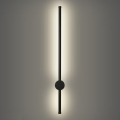 Brilagi - Aplique de pared exterior LED AURA LED/12W/230V 4000K IP54 65 cm negro CRI 90