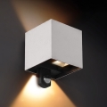 Brilagi - Aplique de pared exterior LED con sensor CUBE LED/6W/230V gris IP65