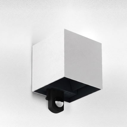 Brilagi - Aplique de pared exterior LED con sensor CUBE LED/6W/230V gris IP65