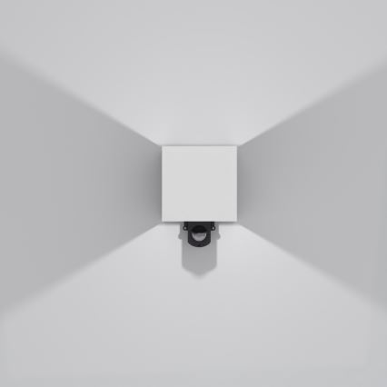 Brilagi - Aplique de pared exterior LED con sensor CUBE LED/6W/230V gris IP65