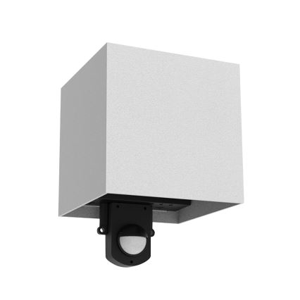 Brilagi - Aplique de pared exterior LED con sensor CUBE LED/6W/230V gris IP65