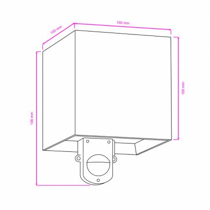 BRILAGI - Aplique de pared exterior LED con sensor CUBE LED/6W/230V gris IP65