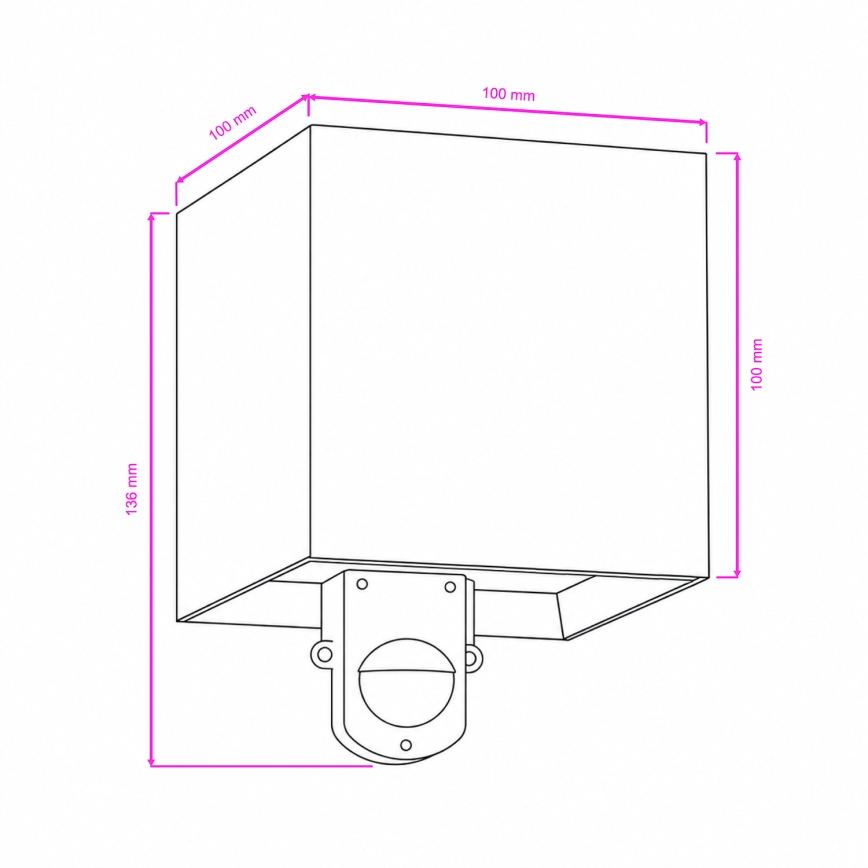 BRILAGI - Aplique de pared exterior LED con sensor CUBE LED/6W/230V gris IP65