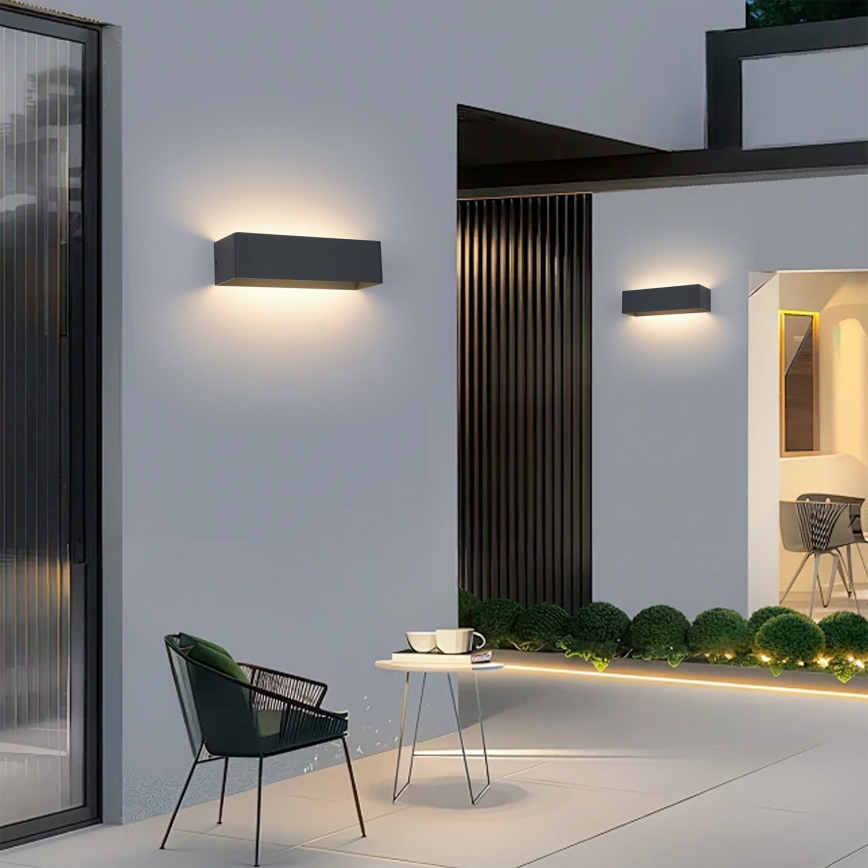 Brilagi - Aplique de pared LED para exterior DONNANI LED/12W/230V 30 cm antracita IP44