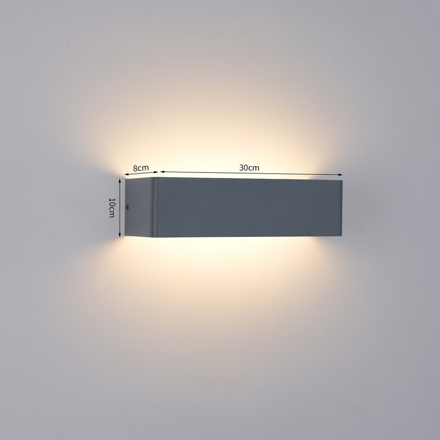 Brilagi - Aplique de pared LED para exterior DONNANI LED/12W/230V 30 cm antracita IP44