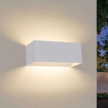 Brilagi - Aplique de pared exterior LED DONNANI LED/7W/230V 20 cm blanco IP44