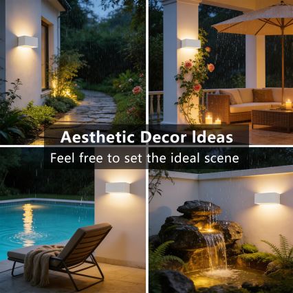 Brilagi - Aplique de pared exterior LED DONNANI LED/7W/230V 20 cm blanco IP44